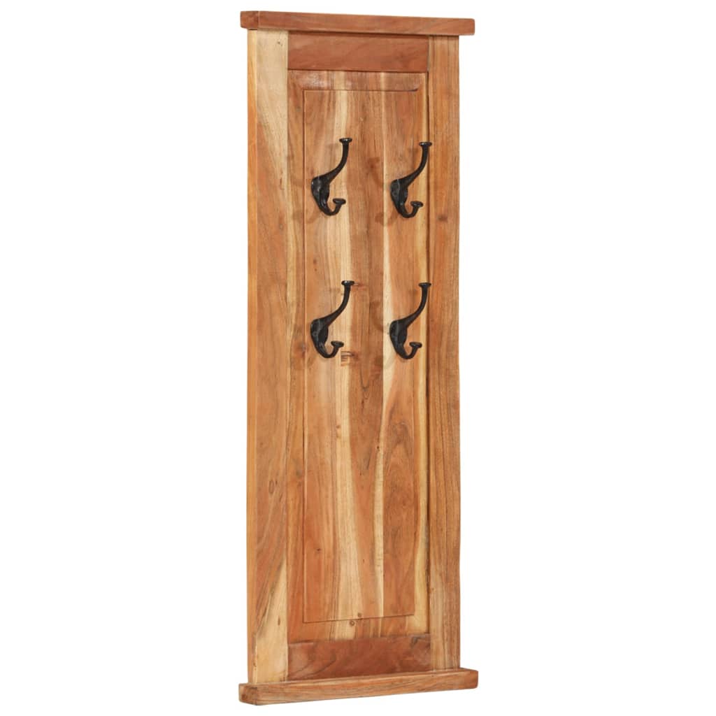 Coat Racks 2 pcs Solid Wood Acacia 38x100 cm